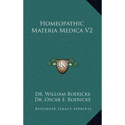 Homeopathic Materia Medica V2 - Hardcover