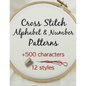 Cross Stitch Alphabet & Number Patterns - Paperback