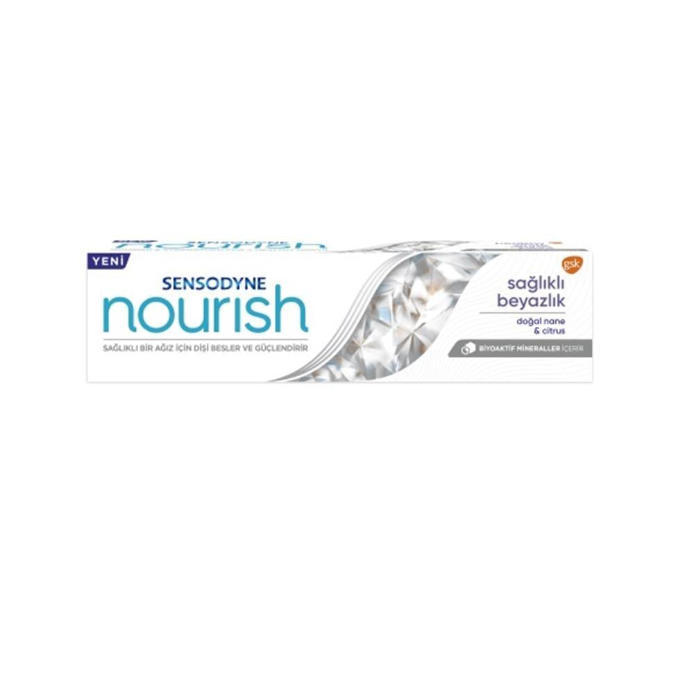 Sensodyne Nourish Sensitive Teeth Toothpaste - Gentle Whitening, Strengthening, and Fresh Breath - 2.54 fl oz