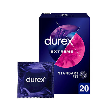 Durex Extreme Condoms - Delaying, Textured for Enhanced Pleasure - Pack of 20