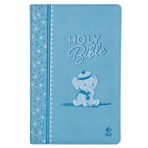 NLT Keepsake Holy Bible for Baby Boys Baptism Easter, New Living Translation, Blue - Leather