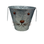 Galvanized Metal Bunny Design Bucket with Ears - Medium