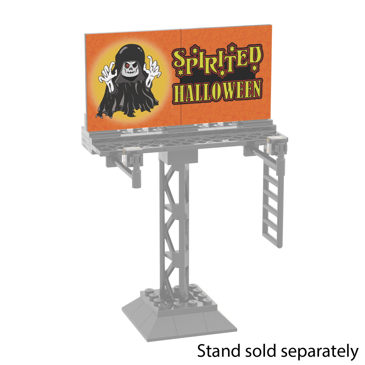 "Spirted Halloween" Store Billboard  - Halloween - Custom Printed - Made Using LEGO ® Parts