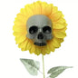 Halloween Sunflower Skull Head Garden Decoration