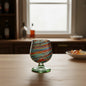 Hand-Blown Mexican Shot Glass | Confetti Swirl Cognac Design