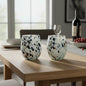 Hand-Blown Mexican Stemless Wine Glass | Blue Mocha Speckle Design