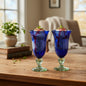 Hand-Blown Mexican Sundae Glass | Cobalt Blue Elegance