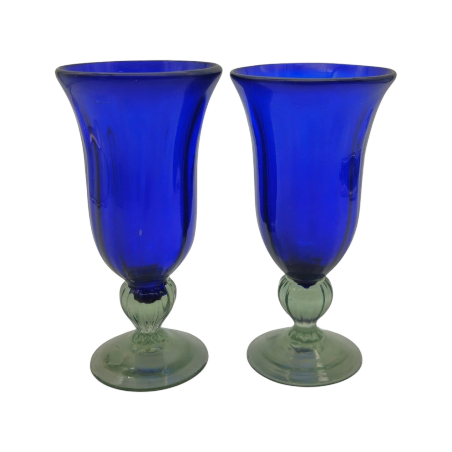 Hand-Blown Mexican Sundae Glass | Cobalt Blue Elegance