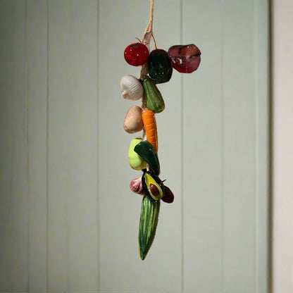 Mexican Fruit Ristra | Hand-Painted Hanging Kitchen Wall Art