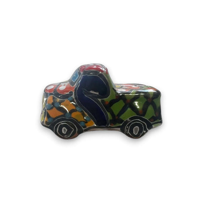 Hand-painted Talavera Truck Figurine | Mexican Artisanal Whimsy