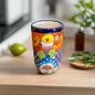 Talavera Tumbler Cup | Hand-Painted Mexican Ceramic Glass