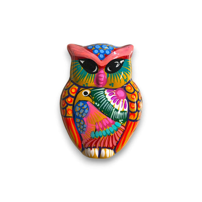 Small Guerrero Owl Wall Decor | Handmade Mexican Ceramic Accent