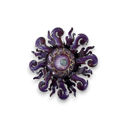 Vibrant Sun Wall Art | 24-Inch Mexican Metal Decor