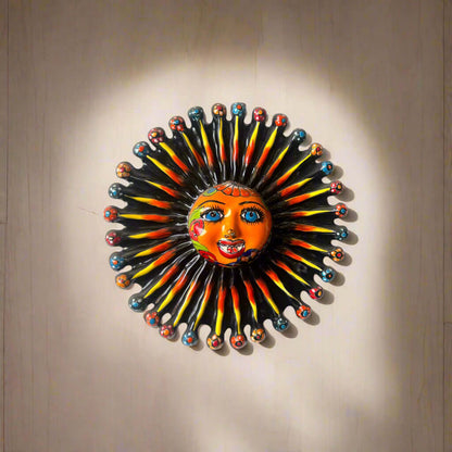 Mini Talavera Sun Wall Art | Handmade Mexican Decor