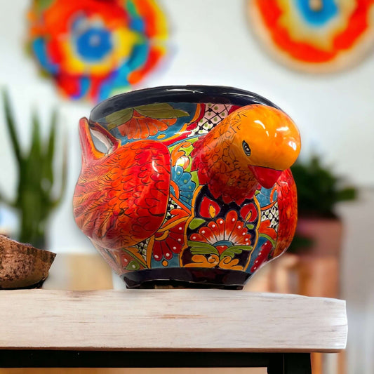 Talavera Pigeon Planter | Colorful Handmade Mexican Pottery