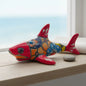 Vibrant Talavera Shark Figurine | Handmade Mexican Decor