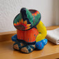 Talavera Sunflower Panchito Canister | Handmade Mexican Art