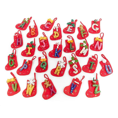 Handmade Felt Mini Alphabet Stockings