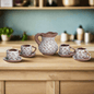 9-Piece Heart Mug & Pitcher Set | Handmade Mexican Pottery