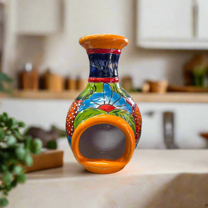 Handmade Talavera Chimney | Vibrant Mexican Ceramic Decor