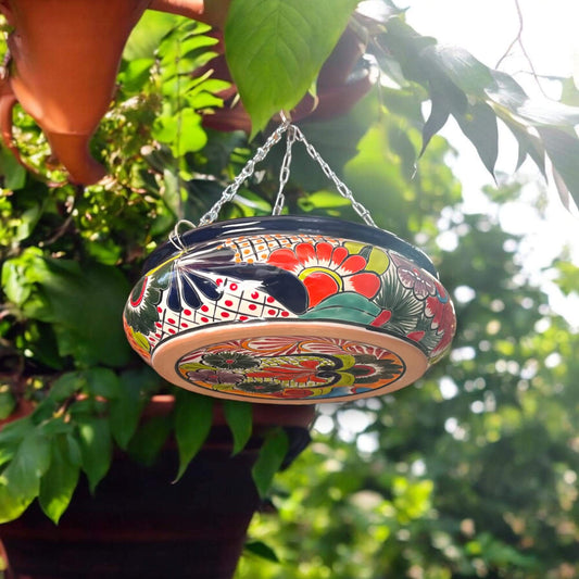 Handmade Talavera Hanging Flower Pot | Mexican Planter for Home Decor