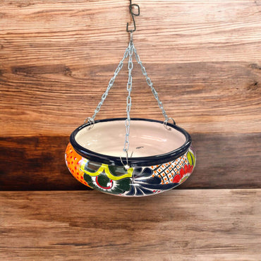 Handmade Talavera Hanging Flower Pot | Mexican Planter for Home Decor