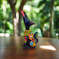 Talavera Howling Coyote Statue | Handmade Mexican Folk Art