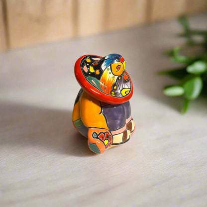 Handmade Talavera Panchito | Colorful Sleeping Man Figurine