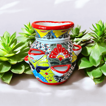 Handmade Talavera Strawberry Planter | Colorful Mexican Pottery