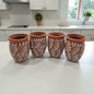 Terracotta Relief Cantarito | Handmade Mexican Pottery Cup