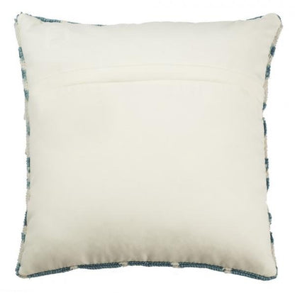 Hanne Houndstooth Pillow- Soft Aqua Blue