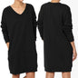 Haute Edition Women's Oversized Pullover Sweatshirt Dress
