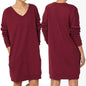 Haute Edition Women's Oversized Pullover Sweatshirt Dress