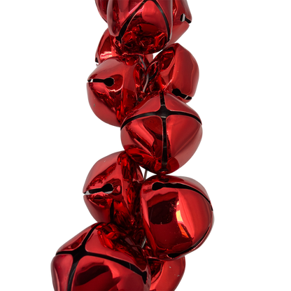 70 Inch Metal Jingle Bell Garland - Red