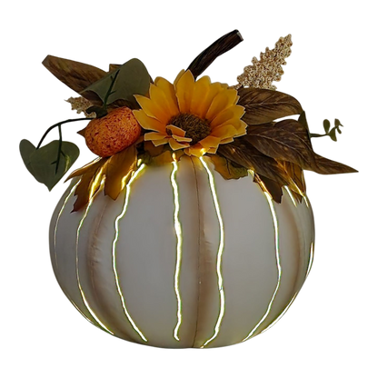 Metal Pumpkin with LED Candle -
