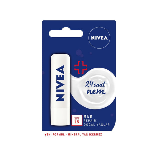 Nivea Lip Stick Med Repair SPF15 - 24 Hour Moisturizing Lip Care with SPF Protection