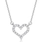 Heart-Shape 925 Sterling Silver Pendant Necklace