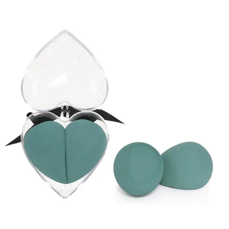 Heart Shaped Beauty Egg Makeup Sponge Gift Box