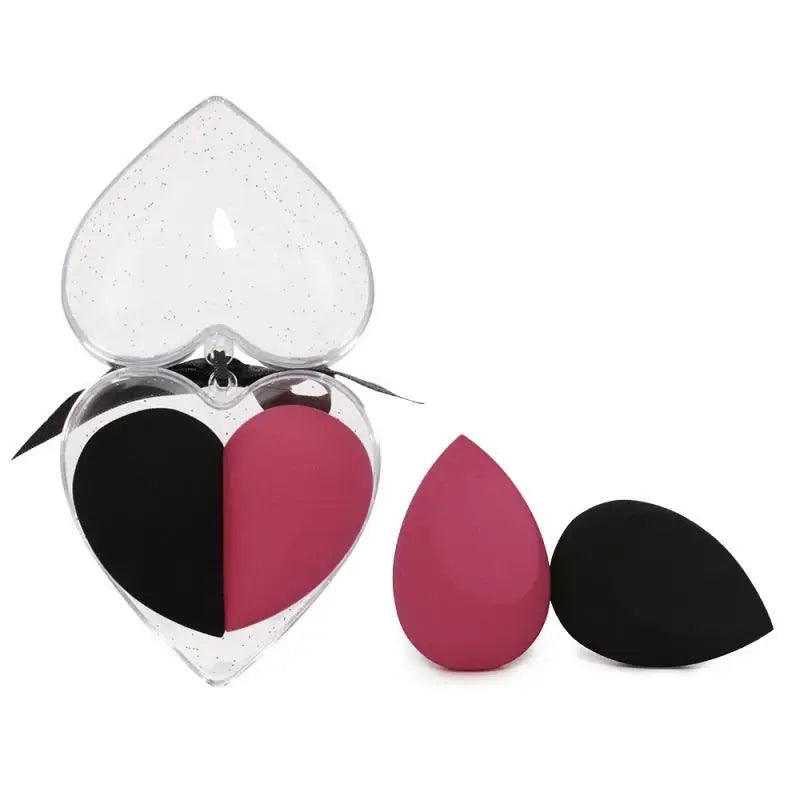 Heart Shaped Beauty Egg Makeup Sponge Gift Box