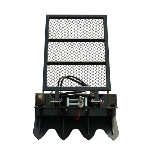 Heavy-Duty 7.5T Forestry Logging Winch Skid Steer Attachment With 100FT Steel Cable (SAK63902)
