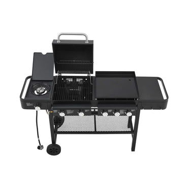 Castelle Flame Heavy-Duty All-In-One Outdoor 5-Burner 56K BTU Liquid Propane Grill (SAK57124)