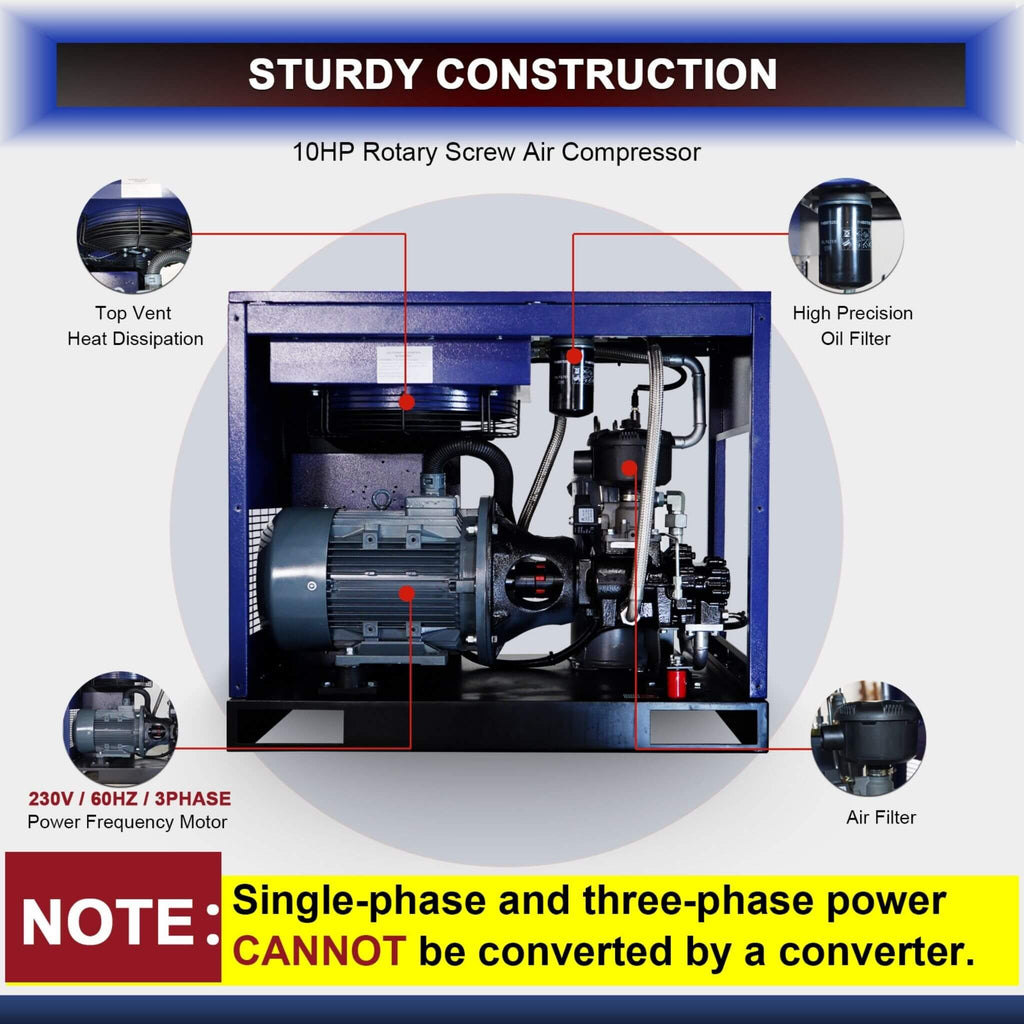Heavy-Duty Industrial Rotary Screw Air Compressor (SAK04891)
