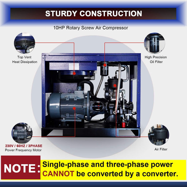 Heavy-Duty Industrial Rotary Screw Air Compressor (SAK04891)