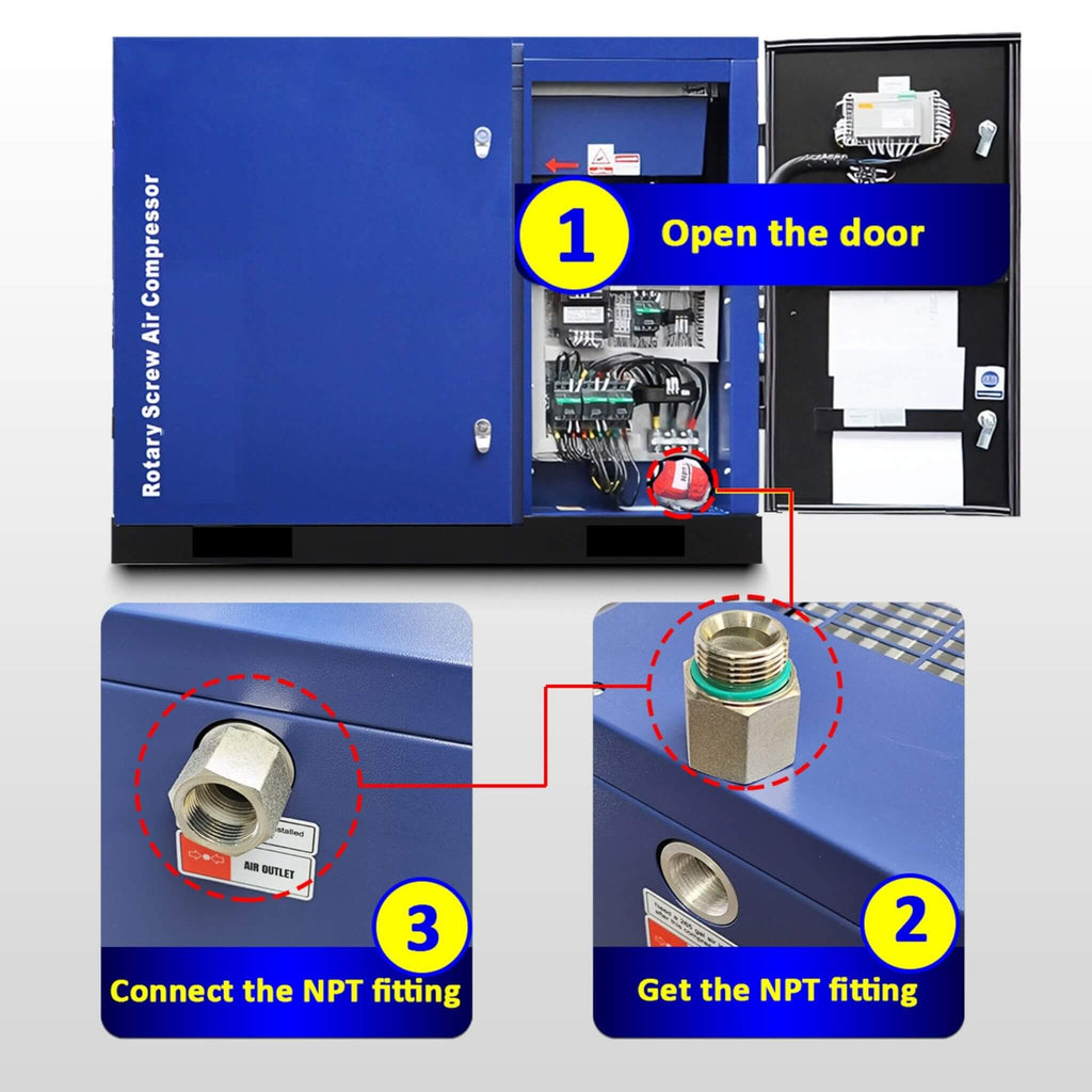 Heavy-Duty Industrial Rotary Screw Air Compressor (SAK04891)