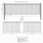 [12-30FT] Heavy-Duty Madrid-Style Premium Steel Sliding Driveway Gate (SAK23857)