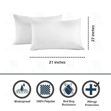 Heavyweight Zippered Waterproof Bed Bug Vinyl Pillow Covers