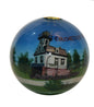 Hand Painted Glass Globe Ornament - The Colchester Reef Lighthouse At Shelburne Museum