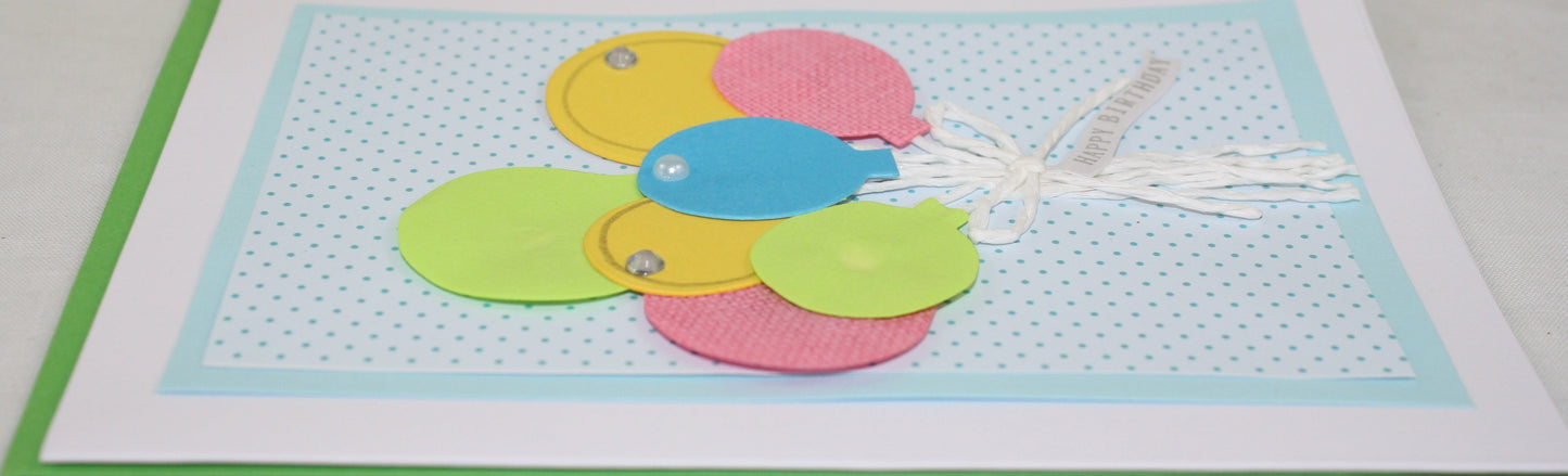 Handmade Embellished Birthday Celebration Card - Yellow Presents