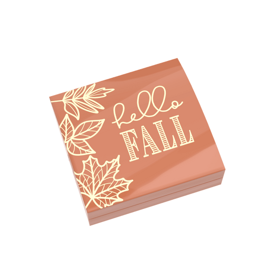 Fall Pillow "Hello Fall" - Custom Printed 2x2 Tile - Made Using LEGO® Parts