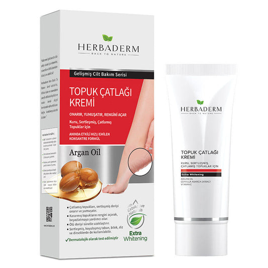 Herbaderm Heel Crack Cream 60ml - Natural Moisturizing Relief for Dry Cracked Heels